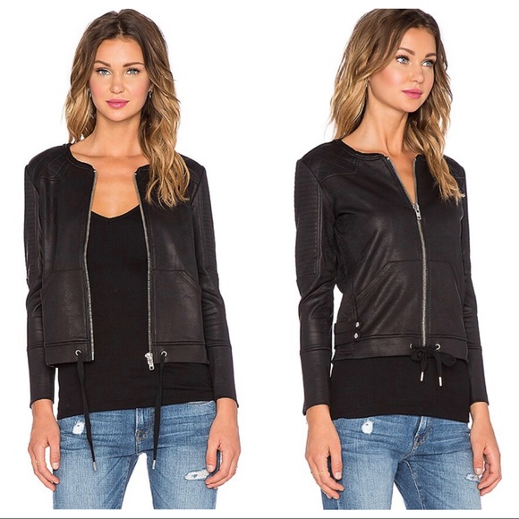 The Kooples Moto Jacket Sz S Black - Picture 1 of 10